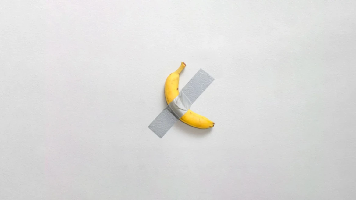 Η viral μπανάνα ''έργο τέχνης'' που κοστίζει 1,5 εκατομμύριο δολάρια banana dimoprasia mak1.jpg AR0yykPpKoIk20Lj