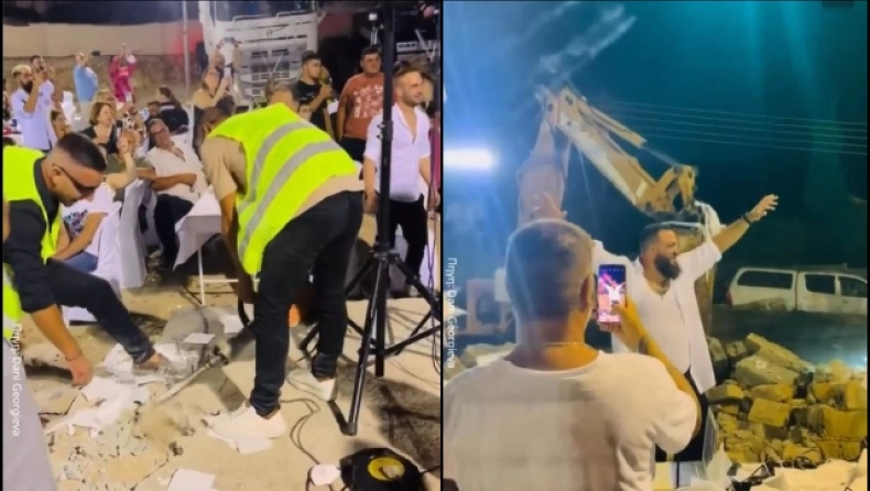 Εμφανίστηκαν με τρυπάνια σε γάμο (VIDEO) gamos trypani