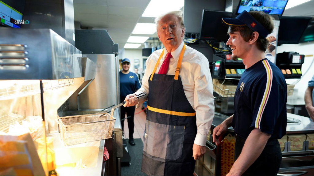 Ο Ντόναλντ Τραμπ έπιασε δουλειά στα McDonald’s (VIDEO) iii YanyzvKq6Gc741Qv
