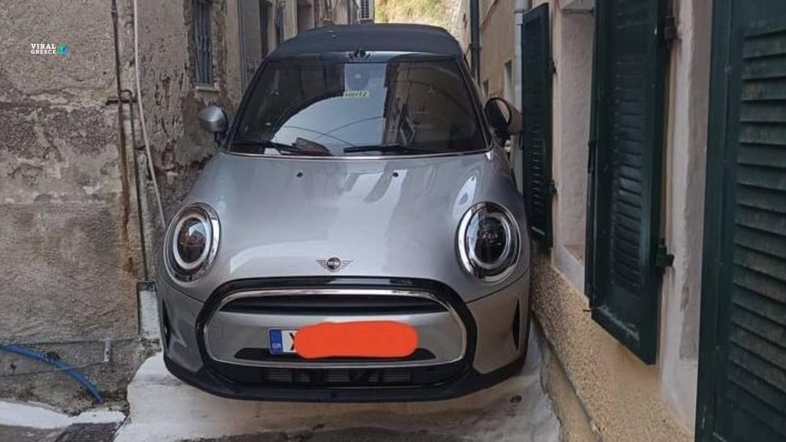 Αυτοκίνητο σφήνωσε σε στενάκι της Κέρκυρας mini cooper 532 1 Yan92gRPj4IXN2OR