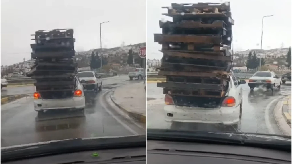 Λαμία: Οδηγός φόρτωσε το αυτοκίνητο του  με 10 παλέτες και βγήκε στους δρόμους
