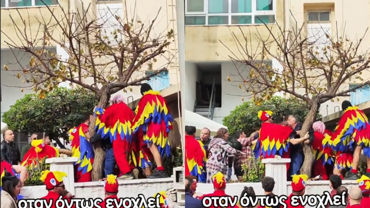 Συμπλοκή στο Καρναβάλι Ρεθύμνου: Ξεκίνησαν δύο, κατέληξε σε χάος! ( VIDEO ) rethymno_xthlo_