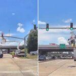 Τραγωδία αποφεύχθηκε στη Λουιζιάνα – Νταλίκα χτύπησε καλαθοφόρο με εργάτη στον αέρα ( VIDEO ) Τραγωδία αποφεύχθηκε στη Λουιζιάνα – Νταλίκα χτύπησε καλαθοφόρο με εργάτη στον αέρα ( VIDEO )