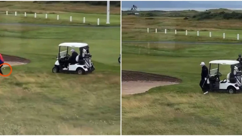 Σάλος με βίντεο του Τραμπ στο γκολφ – Βοηθός του φαίνεται να “στήνει” το χτύπημα