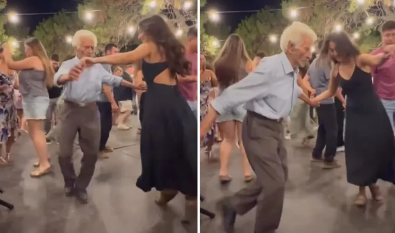 Ο 92χρονος από τη Σχοινούσα που χόρεψε με τις εγγονές του και έκλεψε την παράσταση ( VIDEO ) j