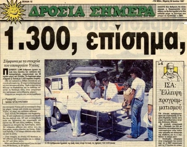 Οι πιο ακραίοι καύσωνες στην Ελλάδα: Από το 1957 μέχρι σήμερα 4 kayswnas istoriko4