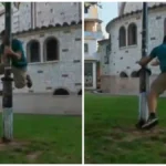 Ατύχημα on camera για τον Ευτύχη Μπλέτσα: Σιδερένια κολώνα έπεσε κατά τη διάρκεια γυρισμάτων ( VIDEO )