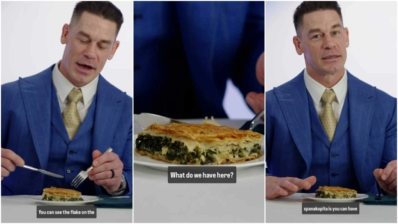 Ο Τζον Σίνα ερωτεύτηκε τη σπανακόπιτα – Η ελληνική γεύση που τον κέρδισε για πάντα
