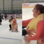 Μαμά… τσουνάμι στην Πράγα: Εισέβαλε στον πάγο και τα «έψαλε» στους διαιτητές για τον γιο της! ( VIDEO )