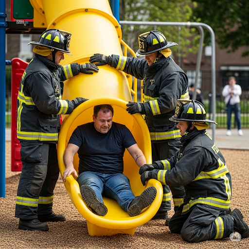 40χρονος σφήνωσε σε τσουλήθρα – Χρειάστηκε η Πυροσβεστική για τον απεγκλωβισμό! φρδεσς