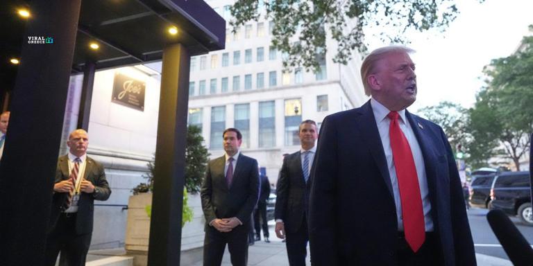 Χαμός σε εστιατόριο της Ουάσιγκτον: Διαδηλωτές διακόπτουν το δείπνο Τραμπ AA1MesOf.img