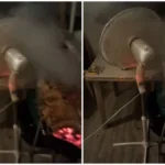 Viral στο TikTok: Έλληνας ψήνει σουβλάκια και διώχνει τον καπνό με ανεμιστήρα ( VIDEO )