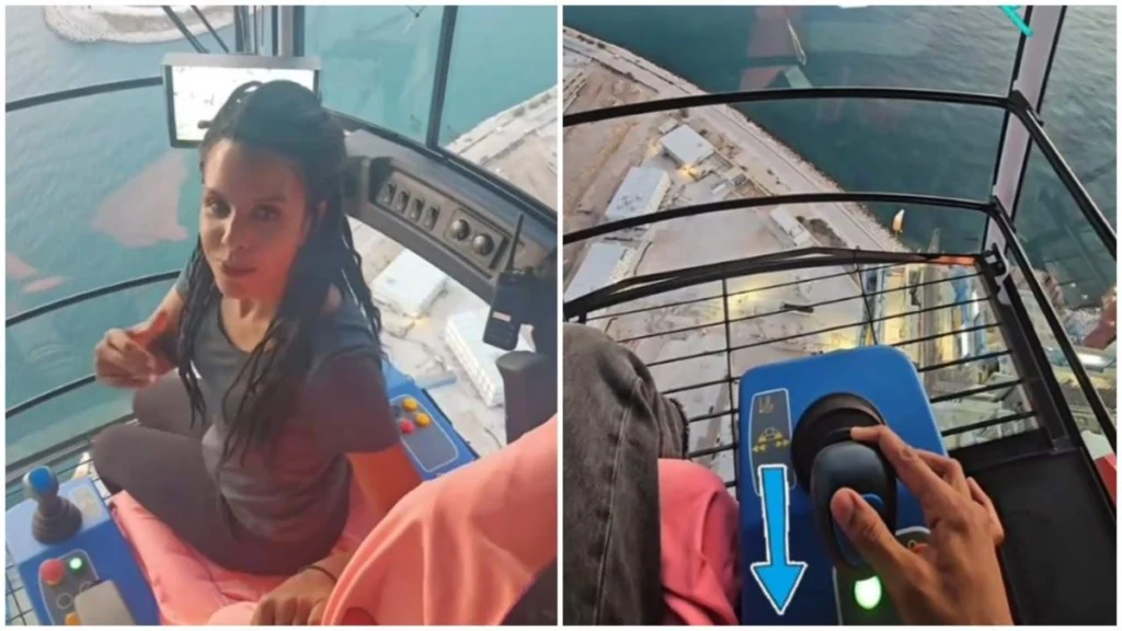 Χειρίστρια γερανού στο Ελληνικό εντυπωσιάζει το TikTok με βίντεο από 150 μέτρα ύψος