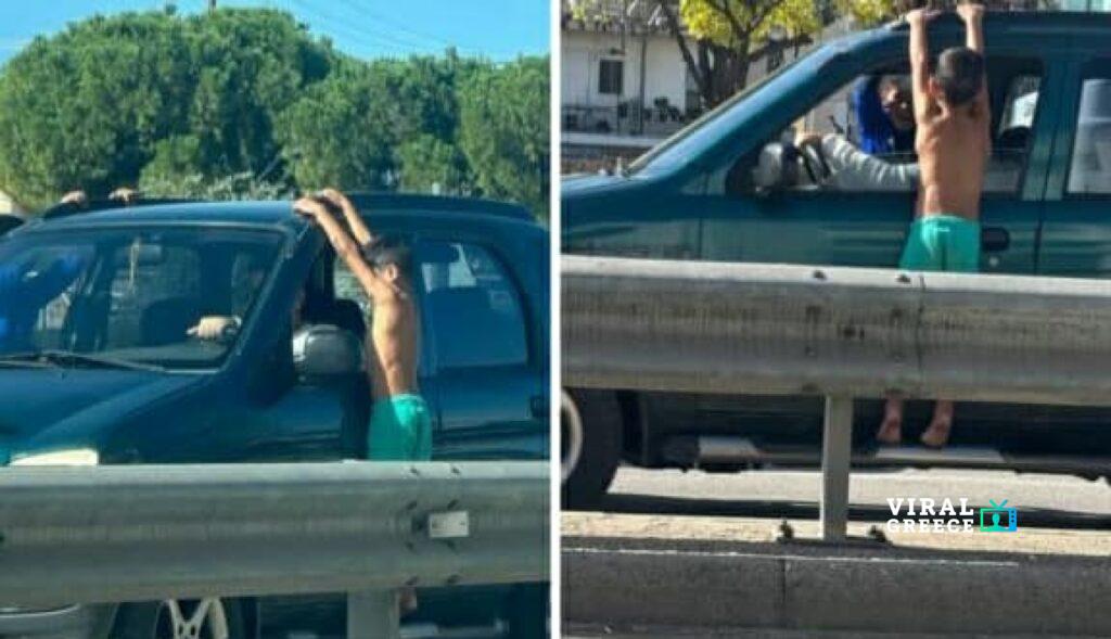 Πάτρα: Μικρά παιδιά Ρομά κρεμιούνται από αυτοκίνητα σε φανάρι roma2