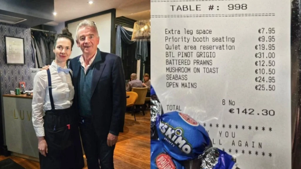 Του σέρβιραν… Ryanair: Ο CEO πλήρωσε «έξτρα» για χώρο ποδιών σε εστιατόριο!