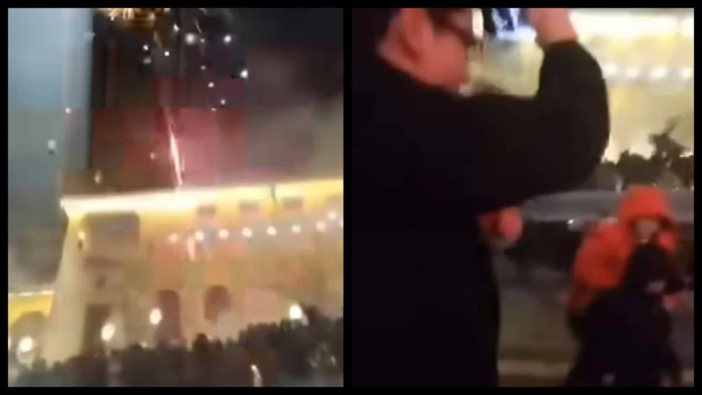 Πανικός στο άναμμα του δέντρου στην Κοζάνη: Πυροτεχνήματα έσκαγαν μέσα στο πλήθος ( VIDEO )