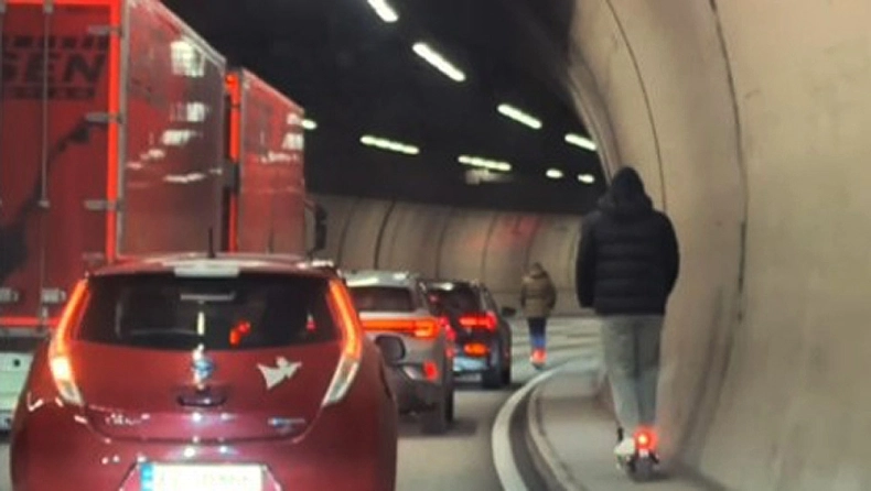Όσλο: Έλληνες τουρίστες μπήκαν με πατίνια σε τούνελ και προκάλεσαν κυκλοφοριακό χάος ( VIDEO )