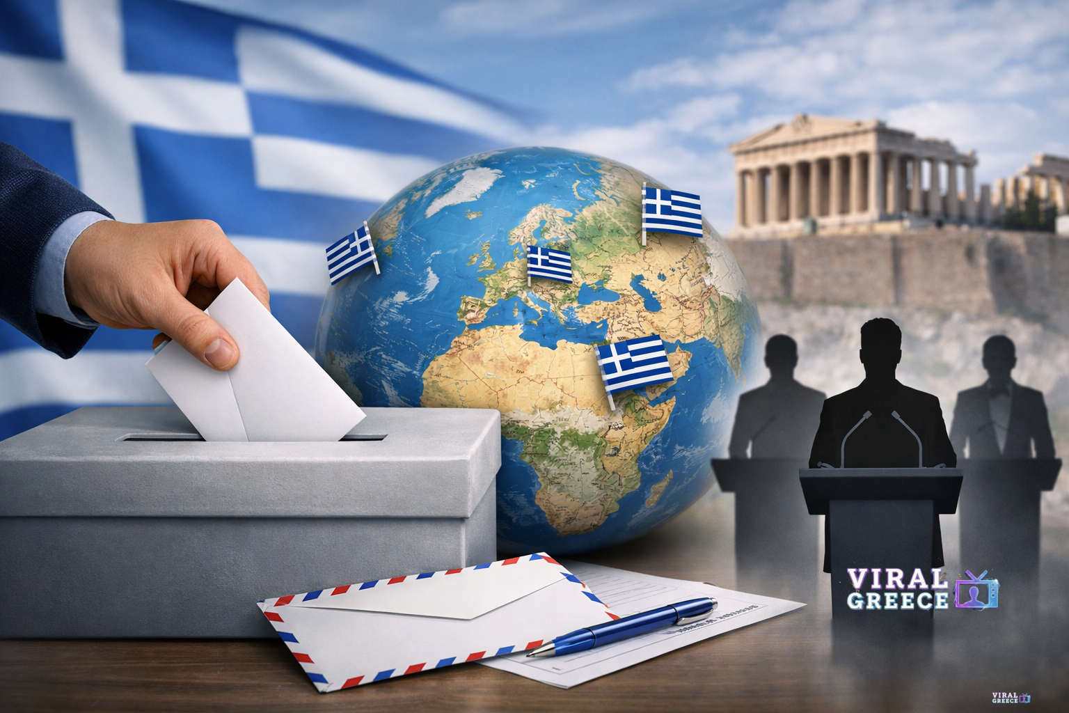 Επιστολική ψήφος και νέα εκλογική περιφέρεια για τον Απόδημο Ελληνισμό: Τι περιλαμβάνει το νομοσχέδιο ChatGPT Image Jan 31, 2026, 06 08 58 PM