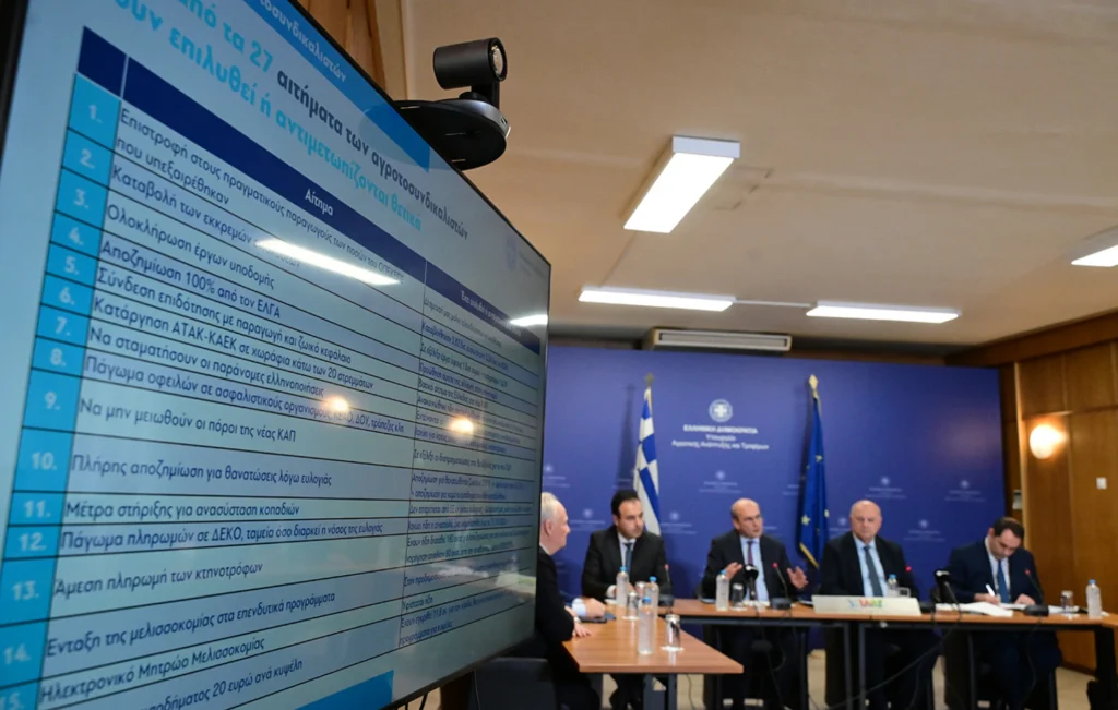 Ανακοινώθηκαν τα πακέτα στήριξης για τους αγρότες: Χαμηλό ρεύμα, εφαρμογή για ΕΦΚ και άλλα