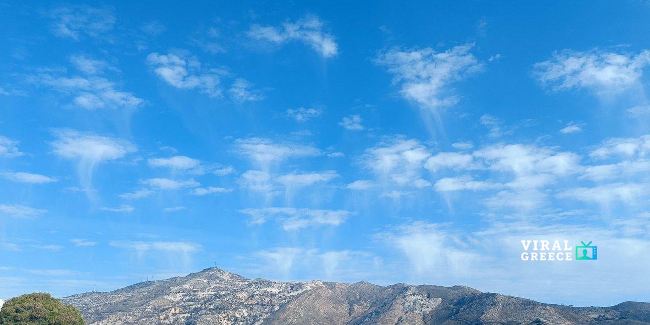 Σύννεφα με… ουρές πάνω από την Αττική: Το σπάνιο φαινόμενο που εντυπωσίασε τον ουρανό synefa-meteo-1
