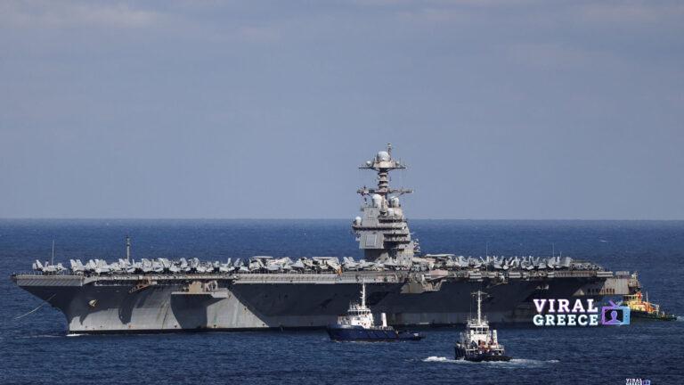 USS Gerald R. Ford στη Σούδα: Το μεγαλύτερο αεροπλανοφόρο στον κόσμο στην Κρήτη 2026-02-23T122518Z_373187085_RC2ORJANK6HG_RTRMADP_3_IRAN-CRISIS-GREECE-CARRIER