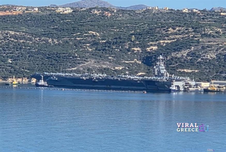 Αναχώρησε από τη Σούδα το USS Gerald R. Ford 875_29e8575c-1780-488c-bf8e-2c049346f691