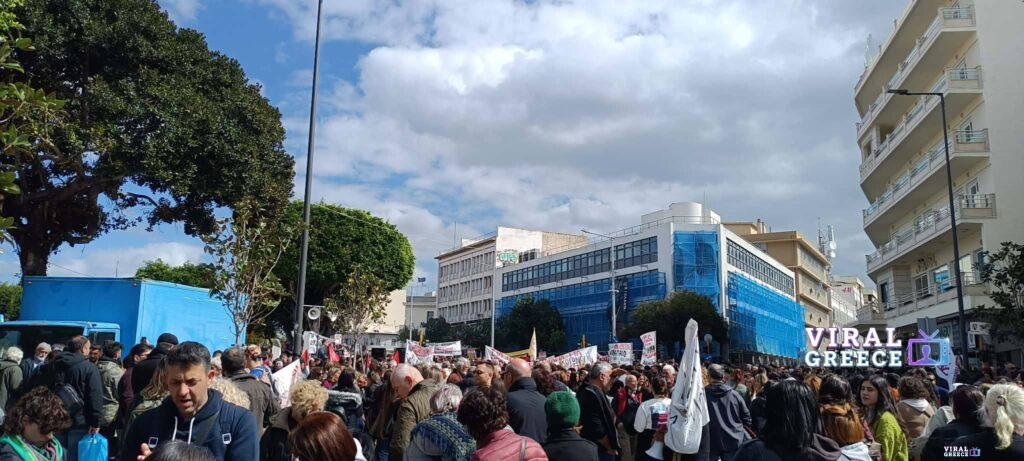 Χανιά: Μαζική απεργιακή συγκέντρωση για τα τρία χρόνια από τα Τέμπη 9