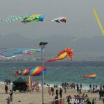 Kites on clean monday at the south coast of Piraeus Greece cropped Viral Greece