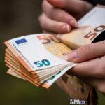 closeup female hands counting euro banknotes world money inflation economy concept Viral Greece