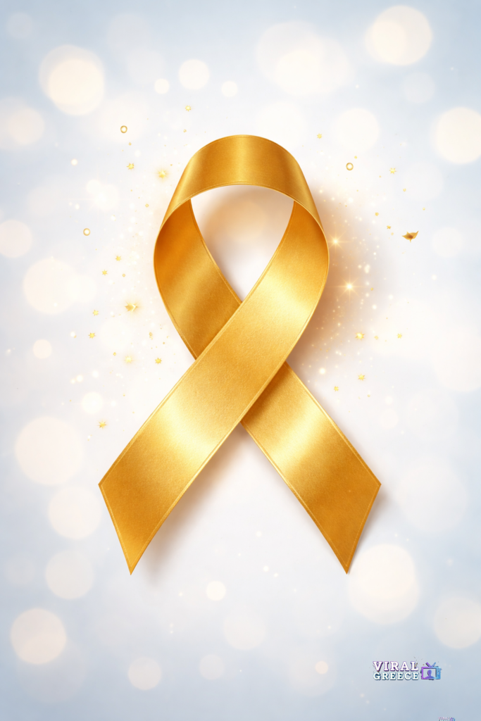 golden ribbon of hope Viral Greece