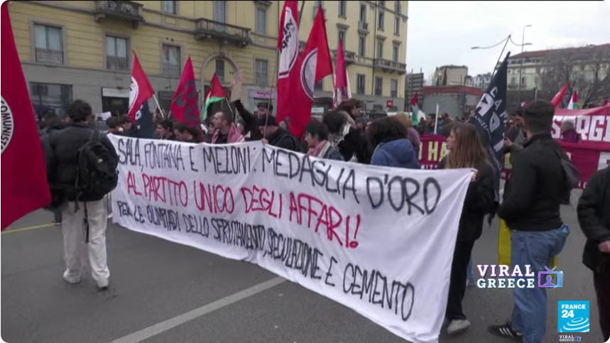 protests Milan