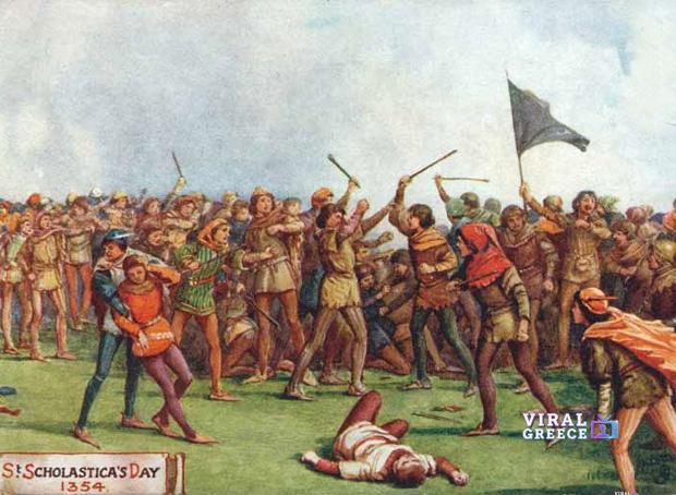 Σαν σήμερα 10 Φεβρουαρίου 1355: Η ταραχή της Αγίας Σχολαστικής στην Οξφόρδη: όταν ένας καβγάς σε παμπ οδήγησε σε 93 νεκρούς st_scholastica