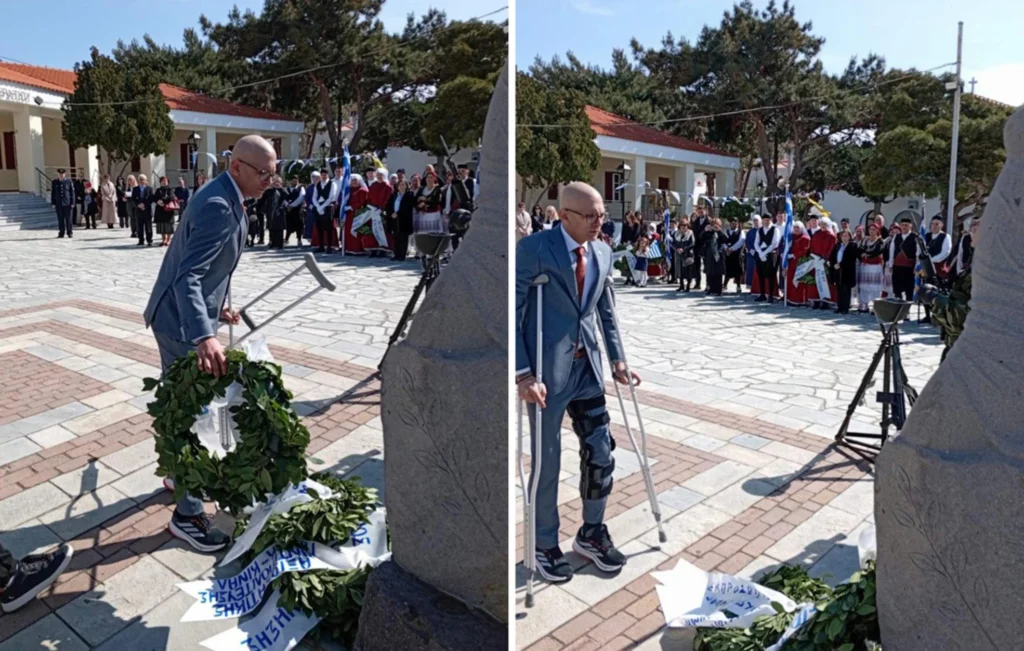 Συγκίνηση στον Άγιο Ευστράτιο: Η πρώτη εμφάνιση του δημάρχου μετά το χειρουργείο