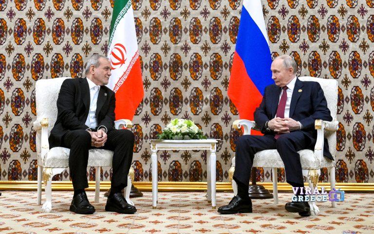 Πόλεμος στη Μέση Ανατολή: Καταγγελίες ότι η Ρωσία παρέχει πληροφορίες στο Ιράν για αμερικανικούς στόχους putin-pezeshkian-768x481