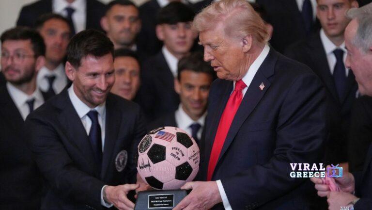 Μέσι στον Λευκό Οίκο: Η συνάντηση με τον Τραμπ και τα σχόλια για Ρονάλντο και Πελέ trump8-4-1024x577