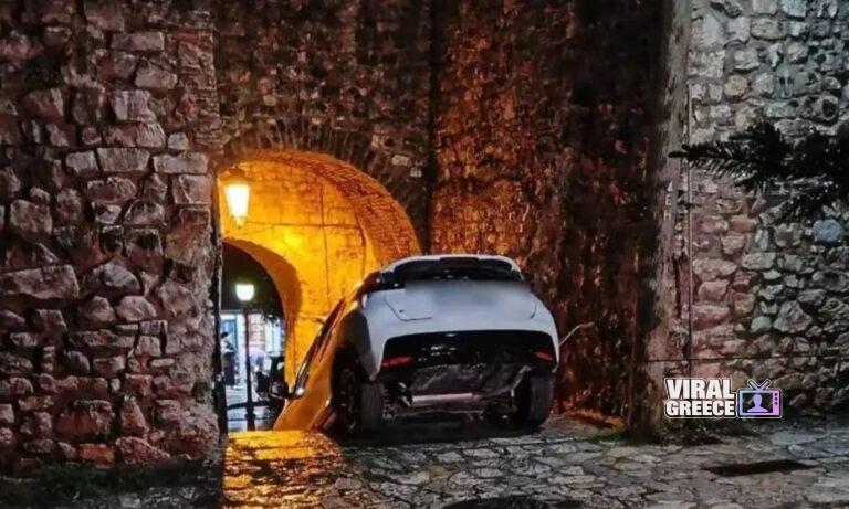 Ιωάννινα: Αυτοκίνητο… παρκαρισμένο στα σκαλιά του Κάστρου – Απίστευτο περιστατικό 2f3f5543-giannena-autokinhto-1200x675