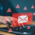 Threat phishing malicious danger hack warning mail thief scam alert safety letter technology online Cyber crime security concept Alert Email inbox and spam virus with warning caution 2048x1327 Viral Greece
