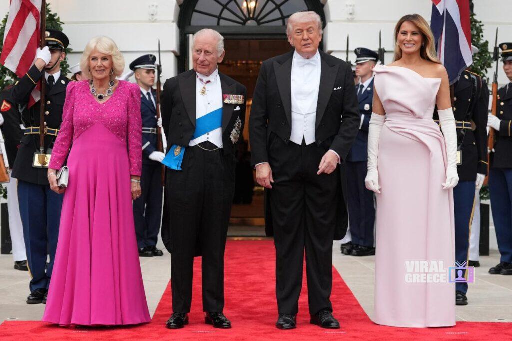 Η Μελάνια Τραμπ εντυπωσίασε με Dior Haute Couture αξίας έως 80.000 δολαρίων στο δείπνο του Λευκού Οίκου melania trump emfanish dior 1