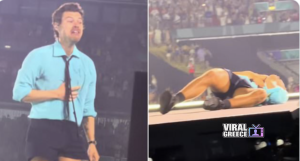 Στιγμές αγωνίας για τον Harry Styles: Κατέρρευσε προσωρινά στη σκηνή μετά από επεισόδιο πνιγμονής