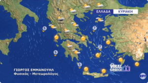 Καιρός: Έως 40 βαθμούς την Κυριακή – Ισχυροί βοριάδες στο Αιγαίο (video)