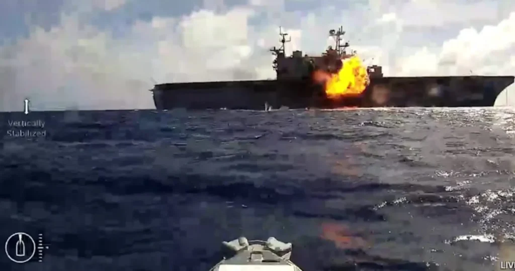 USS Peleliu Drone attack sinking 4 2048x1078 Viral Greece