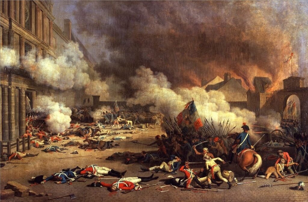 Jacques Bertaux Prise du palais des Tuileries 1793 Viral Greece