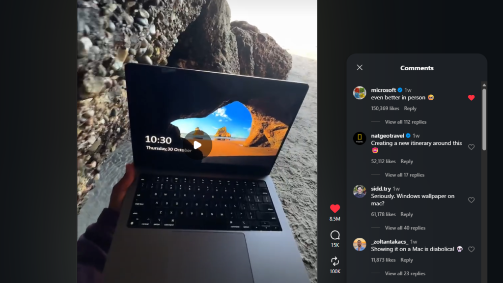 Viral Instagram video showing real life location of Windows 10 lock screen Viral Greece